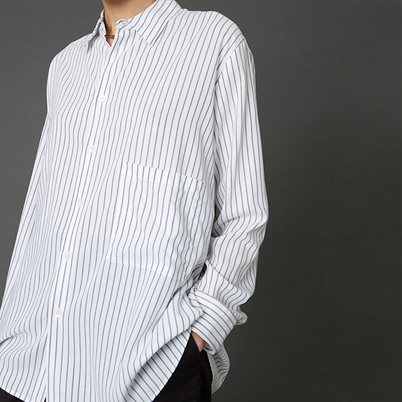 Elma Shirt Grey Stripe