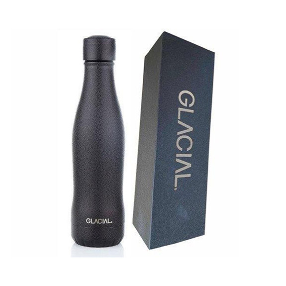 GLACIAL Real Black with Gift box 400 ml , black