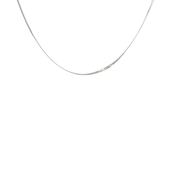 Herringbone Choker Necklace Silver