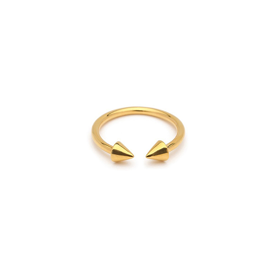 Love And War Small Spike Ring Gold