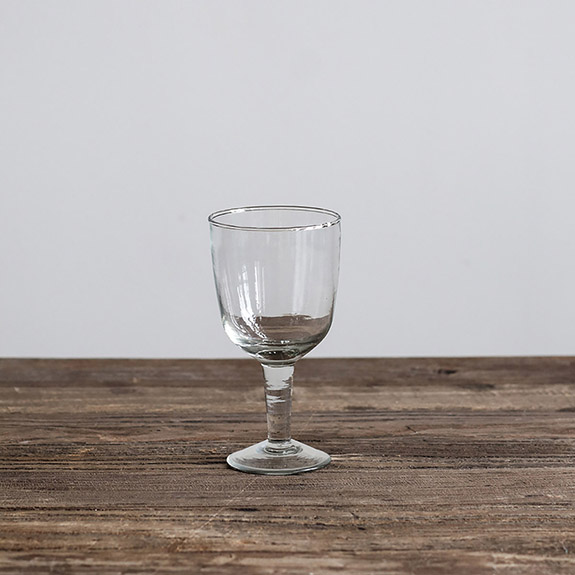 Galette wine glass low - clear
