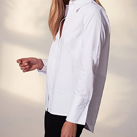 Oprah Cotton Poplin Shirt Off-White - bild 1