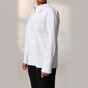 Oprah Cotton Poplin Shirt Off-White - bild 4