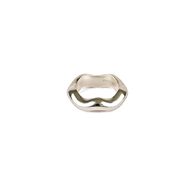 Bolded Wavy Ring Shiny Silver - bild 1