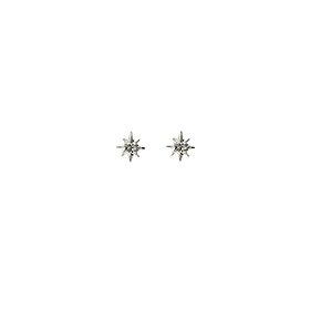 North Star Stud Earrings Silver - bild 1