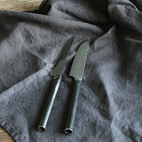 Steel dinner knife - unpolished - bild 1