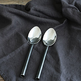 Steel dinner spoon - unpolished - bild 1
